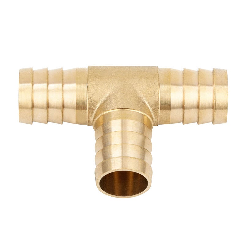 Yoebor Metalwork Brass Hose Barb T Fitting 1" Barbed x 1" x 1" Tee Union 3-Way Mender Joiner Connector (Pack of 2) - Image 3
